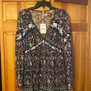 Black floral Free People dress